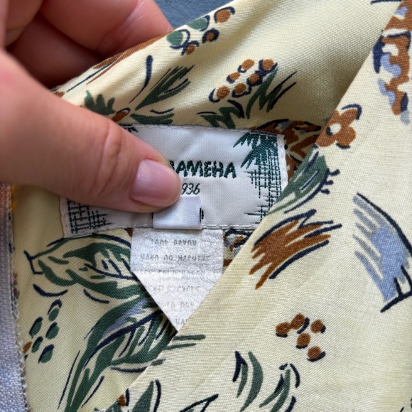 Vintage Kamehameha Yellow Pineapple Print Hawaiian Shift Dress S - Picture 5 of 8